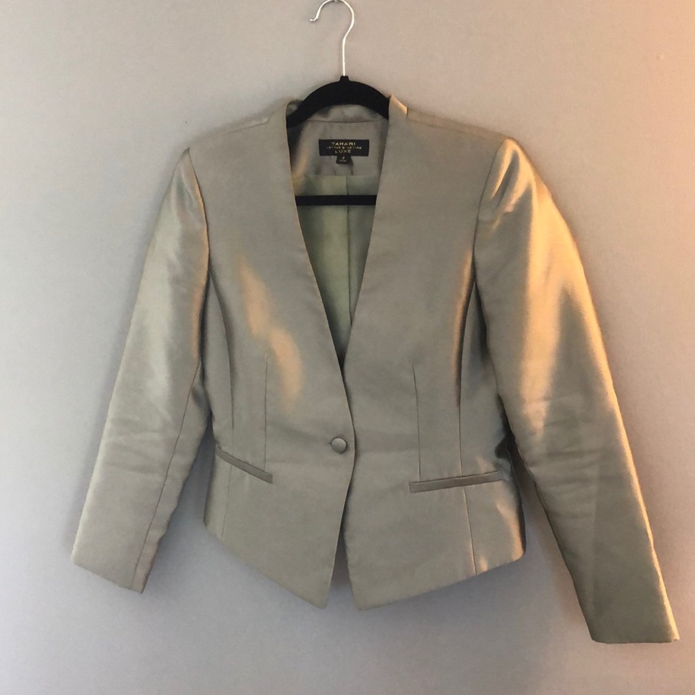 Green TAHARI Dress Blazer